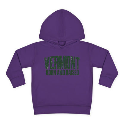 Vermont Born and Raised Modern New England Streetwear Unisex Toddler Pullover Fleece Hoodie