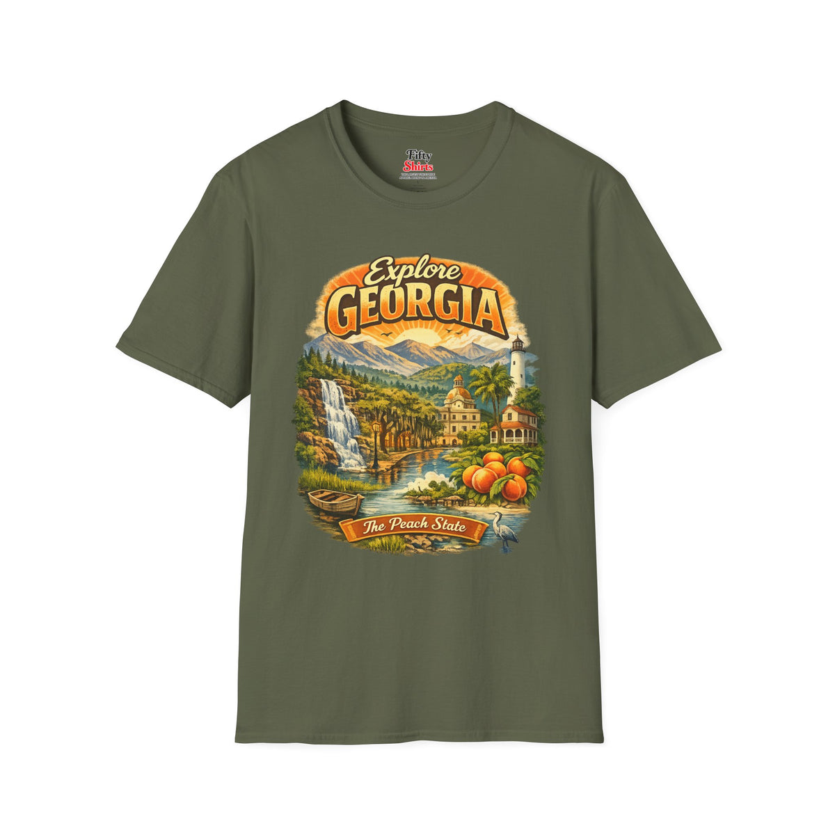 Explore Georgia Unisex Softstyle T Shirt State Pride Graphic Tee Collections FS03