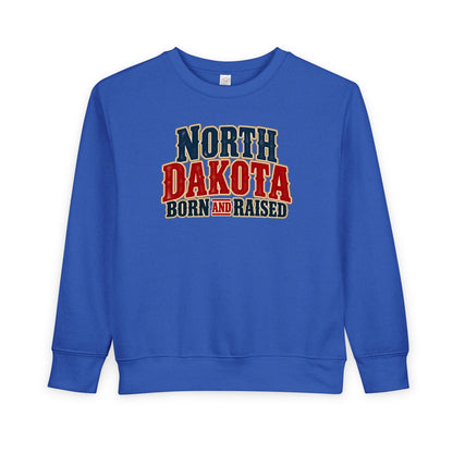 North Dakota Born and Raised Great Plains Americana Unisex Toddler Sweatshirt
