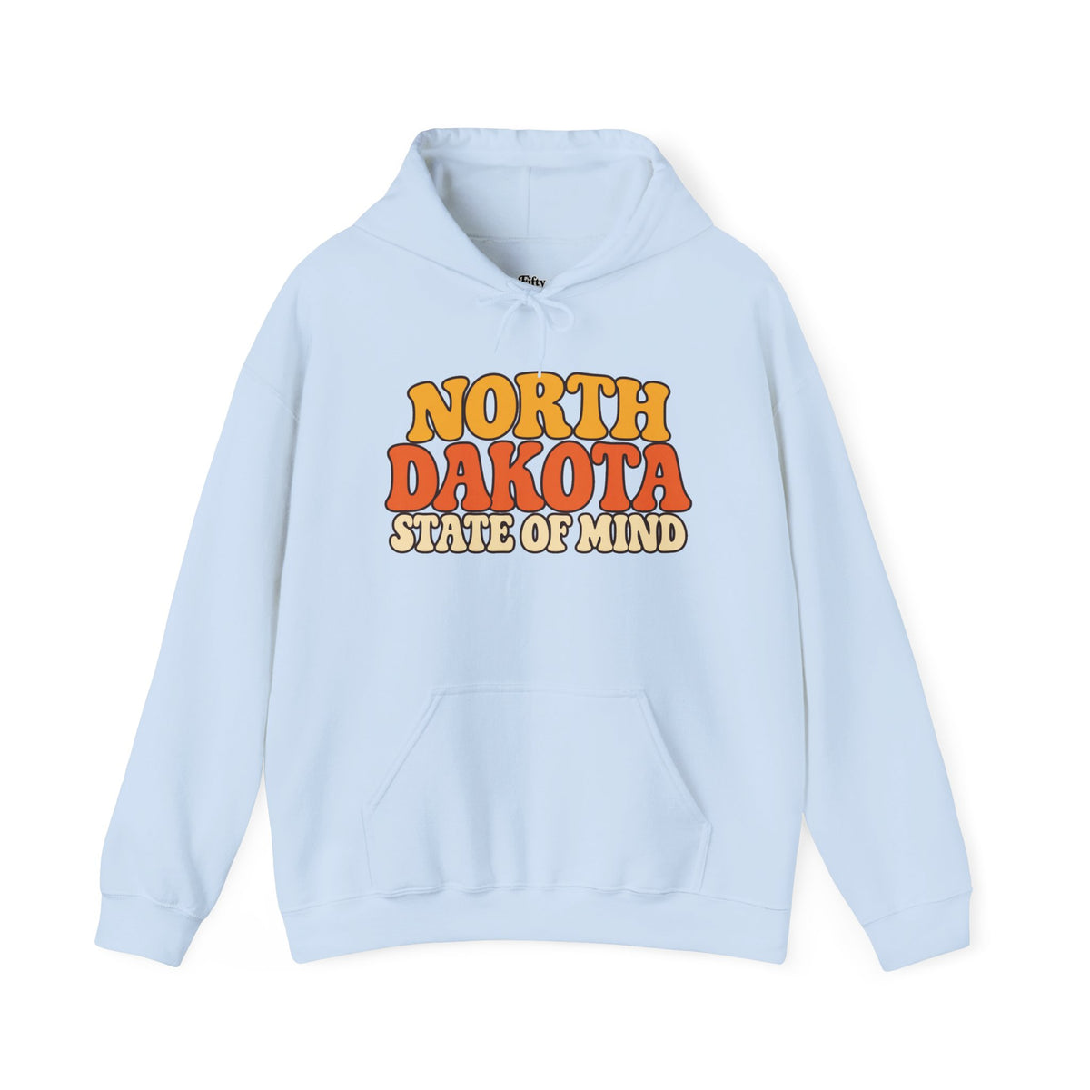 North Dakota State Of Mind Unisex Hoodie State Name Graphic