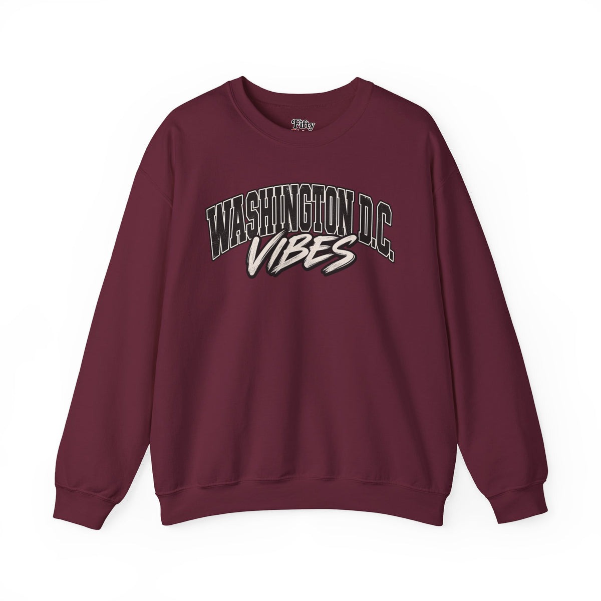 Washington DC Vibes Unisex Crewneck Sweatshirt State Name Graphic