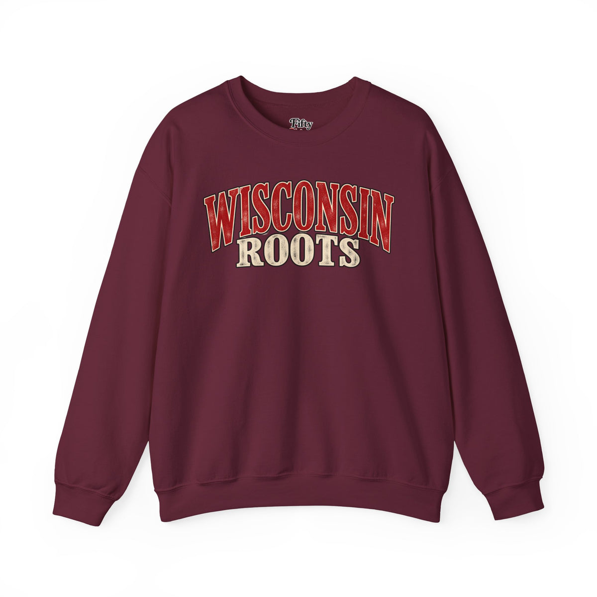 Wisconsin Roots Unisex Crewneck Sweatshirt State Name Graphic