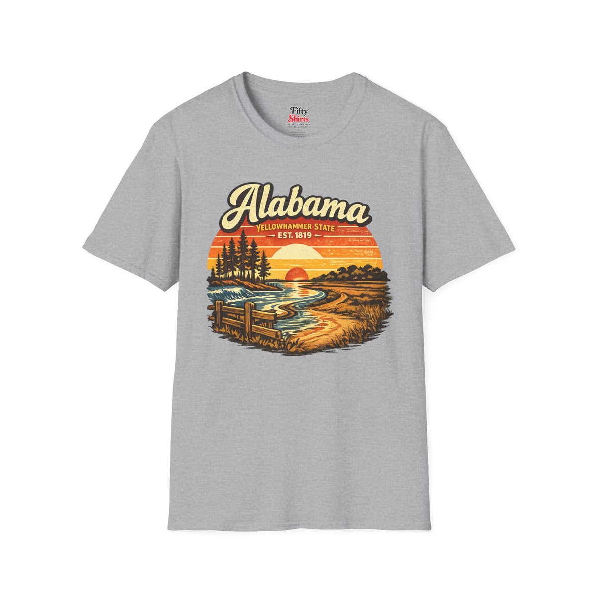 Alabama Southern Sunset Unisex Softstyle T Shirt State Pride Graphic Tee Collections FS03