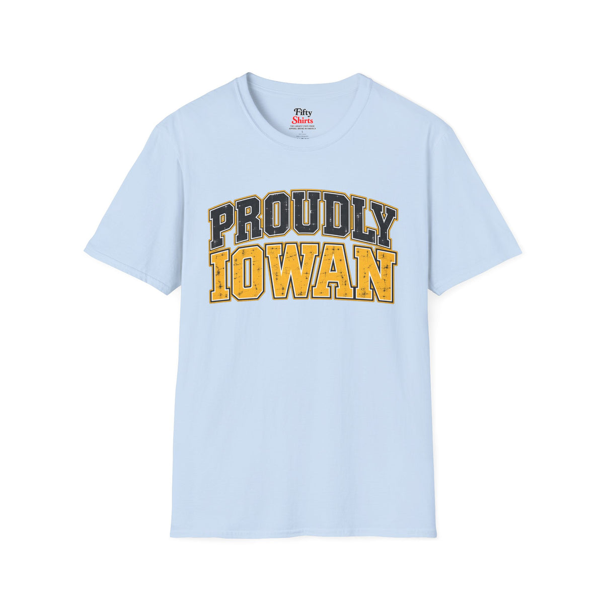 Proudly Iowan Iowa Unisex Softstyle T Shirt State Name Graphic Tee
