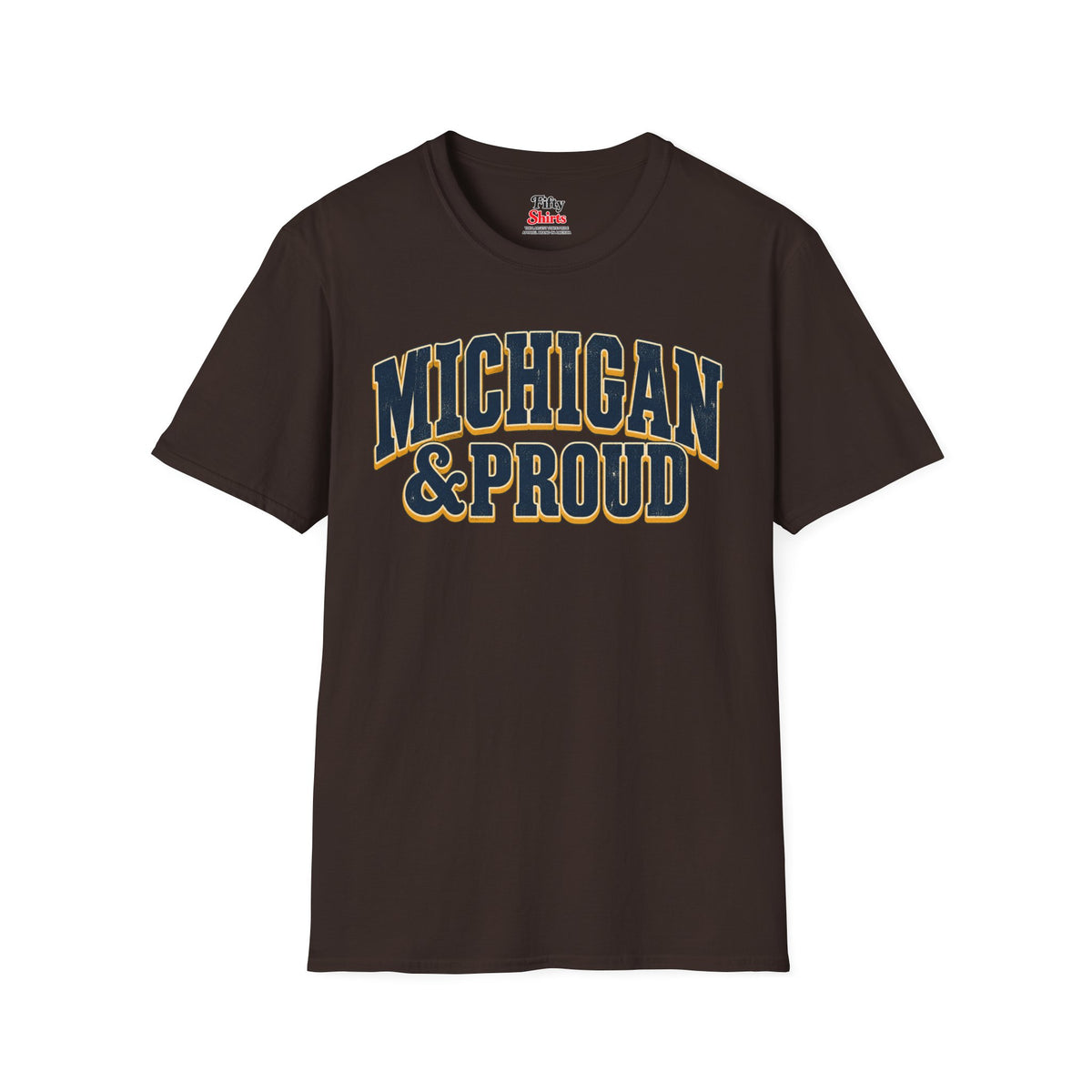 Michigan and Proud Unisex Softstyle T Shirt State Name Graphic Tee