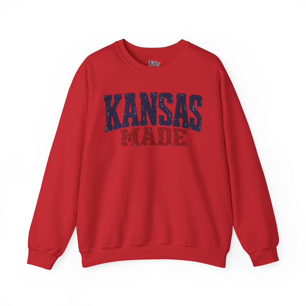 Kansas Made Unisex Crewneck Sweatshirt State Name Graphic