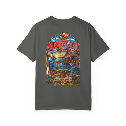 Maryland Crab House Unisex Comfort Color 1717 Streetwear Graphic Tee