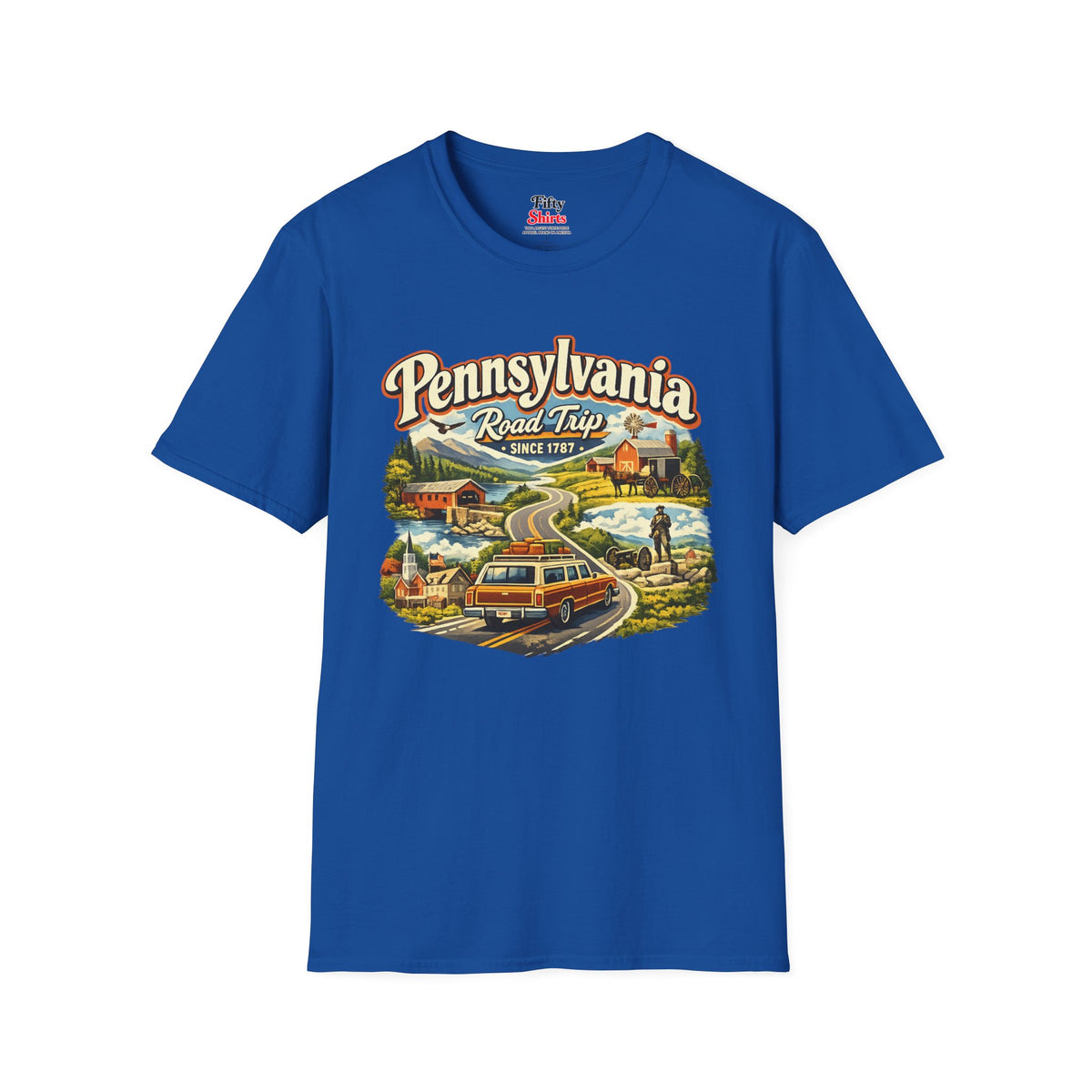 Pennsylvania Road Trip Unisex Softstyle T Shirt State Pride Graphic Tee Collections FS03