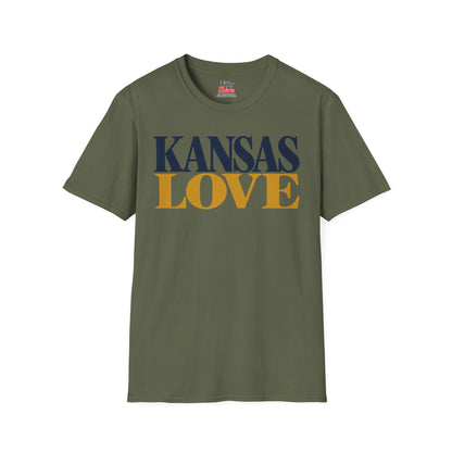 Kansas Love Unisex Softstyle T Shirt State Name Graphic Tee