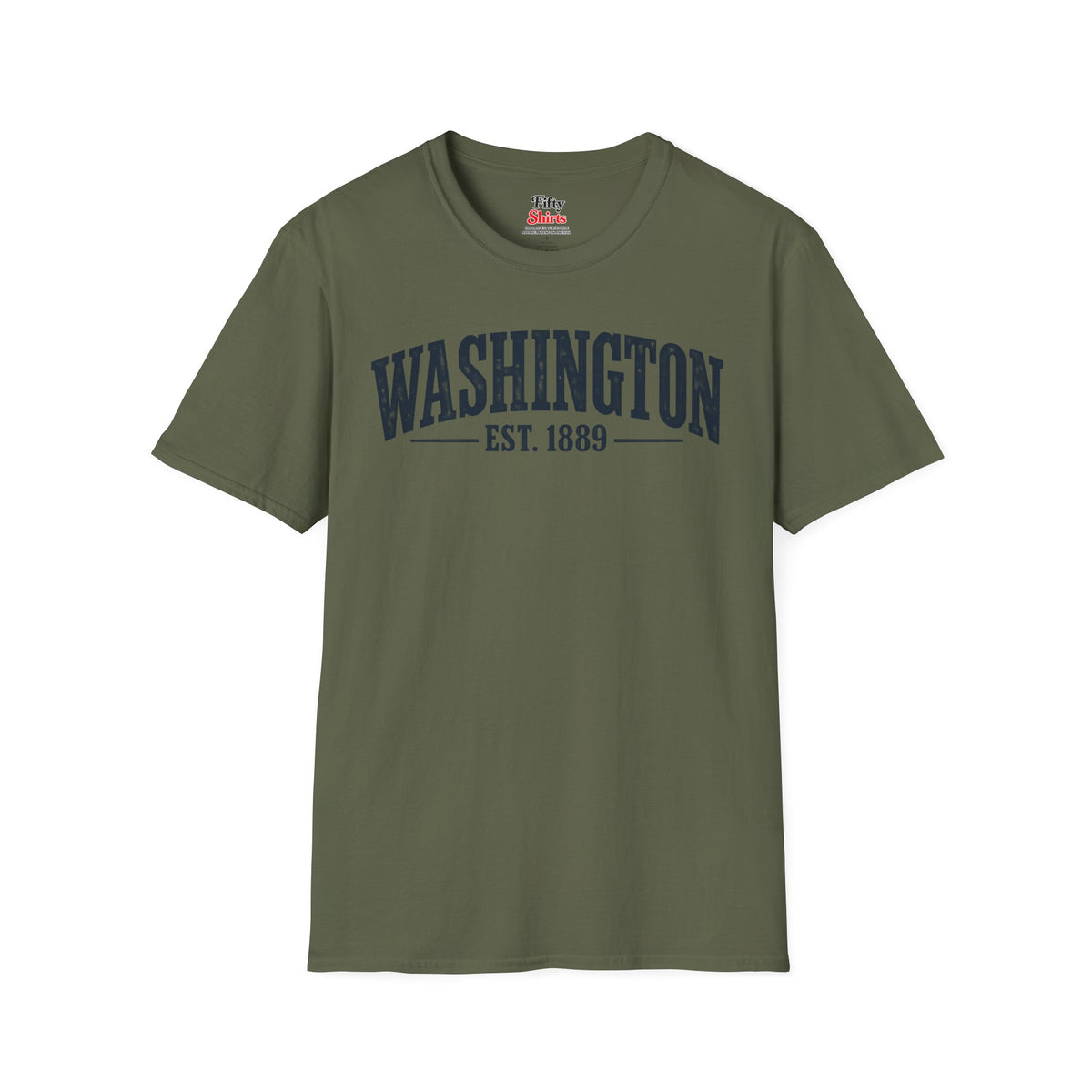 Washington Est 1889 Unisex Softstyle T Shirt State Name Graphic Tee