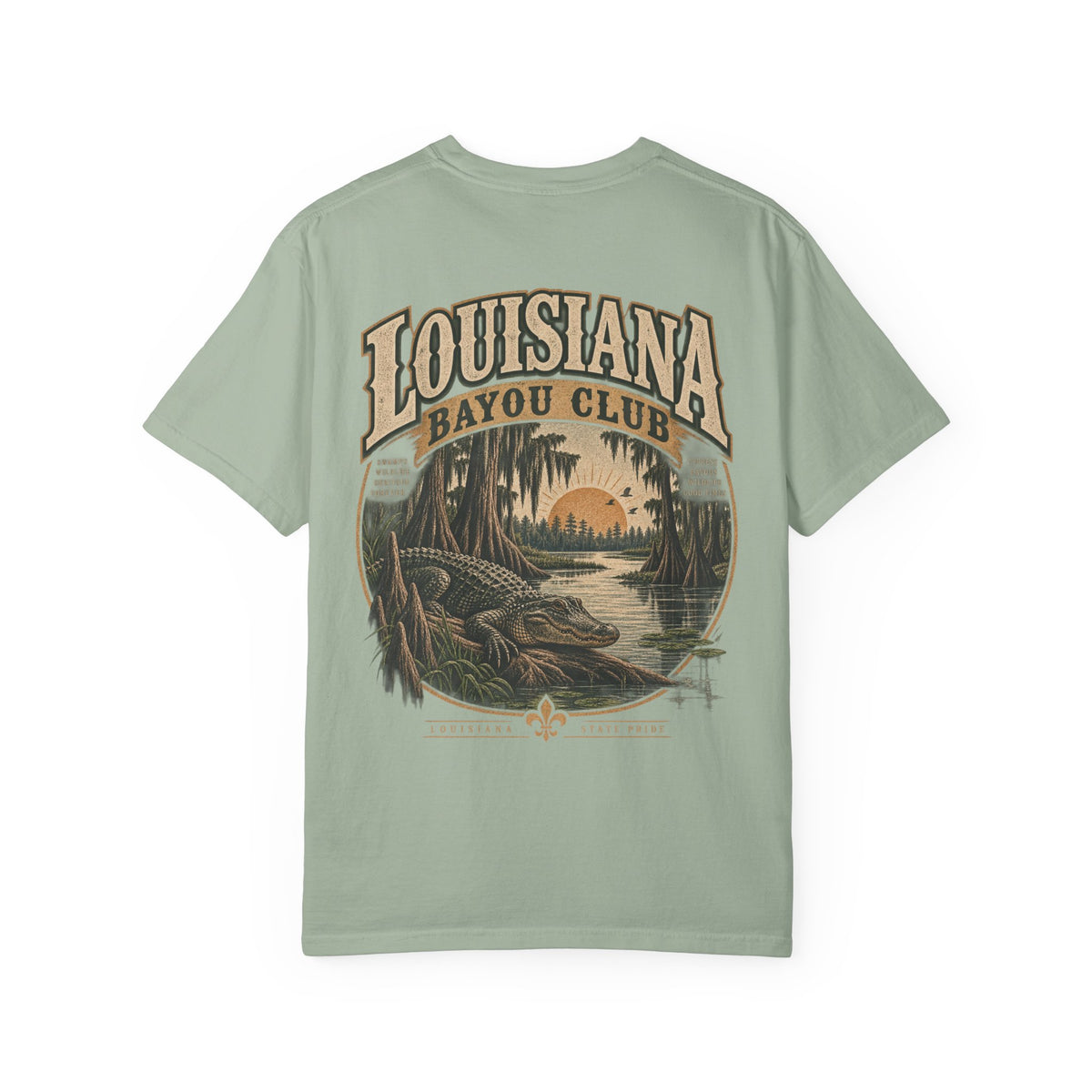 Louisiana Bayou Club Unisex Comfort Color 1717 Streetwear Graphic Tee