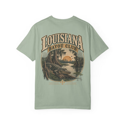 Louisiana Bayou Club Unisex Comfort Color 1717 Streetwear Graphic Tee
