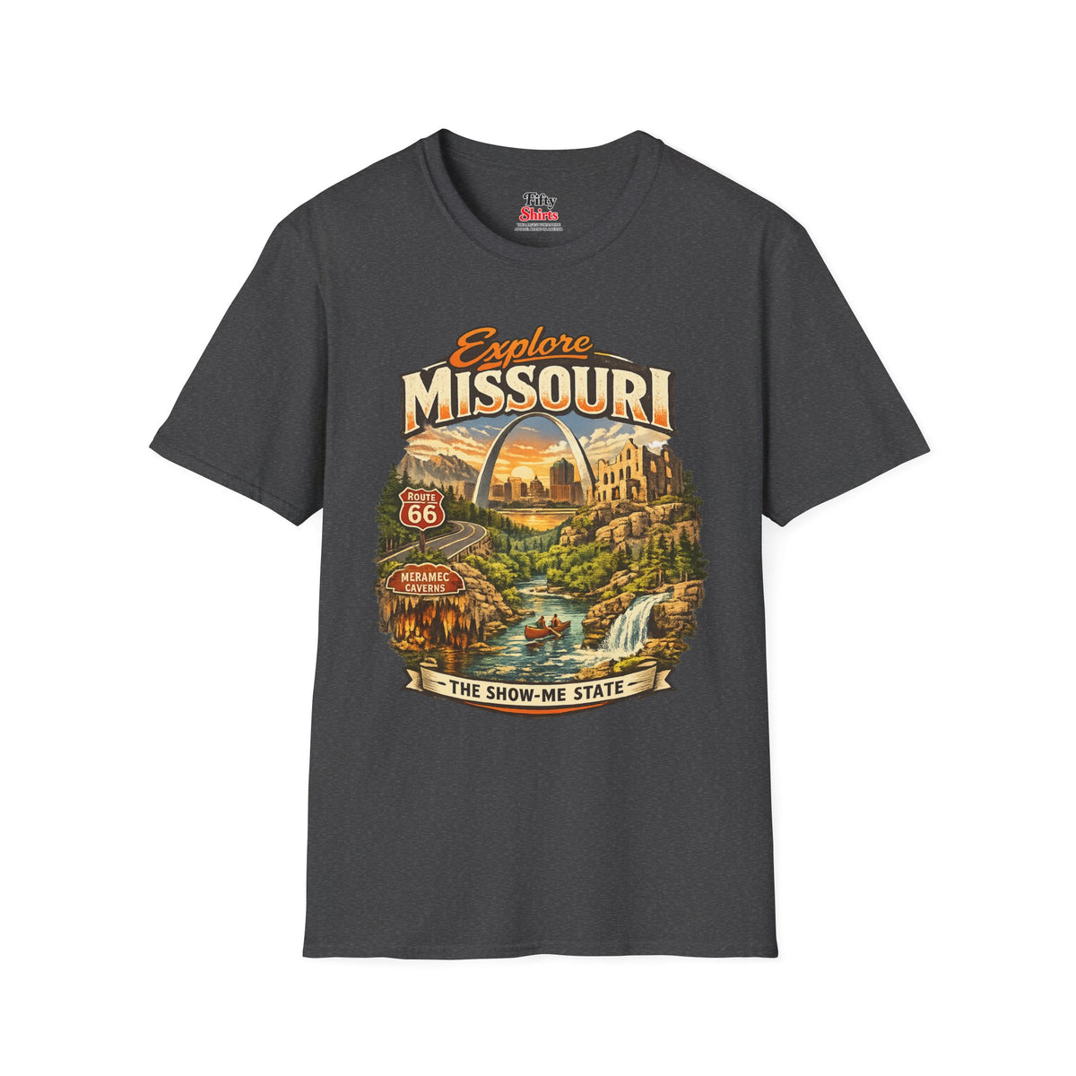 Explore Missouri Unisex Softstyle T Shirt State Pride Graphic Tee Collections FS03