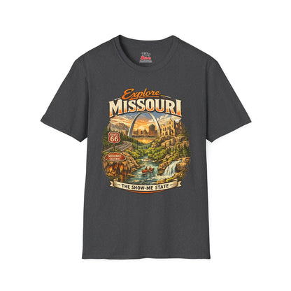 Explore Missouri Unisex Softstyle T Shirt State Pride Graphic Tee Collections FS03