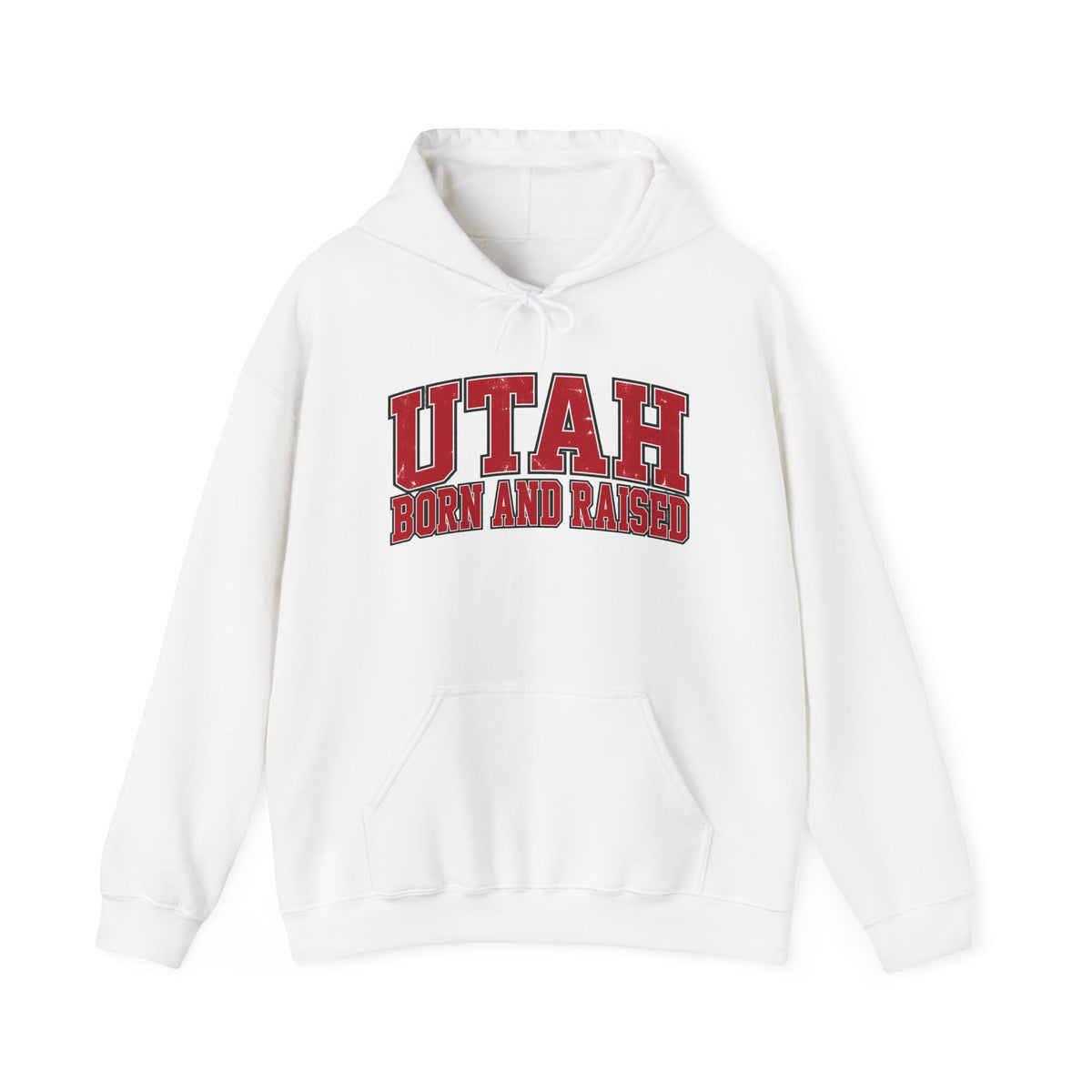 Utah Born and Raised Collegiate Classic Unisex Hoodie Graphic