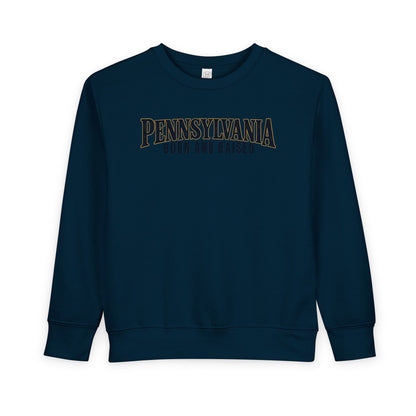 Pennsylvania Born and Raised Premium Heritage Unisex Toddler Sweatshirt