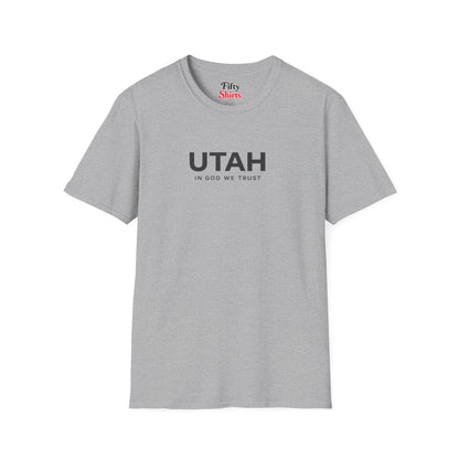 Utah All State In God We Trust Front Design Unisex Everyday Tee