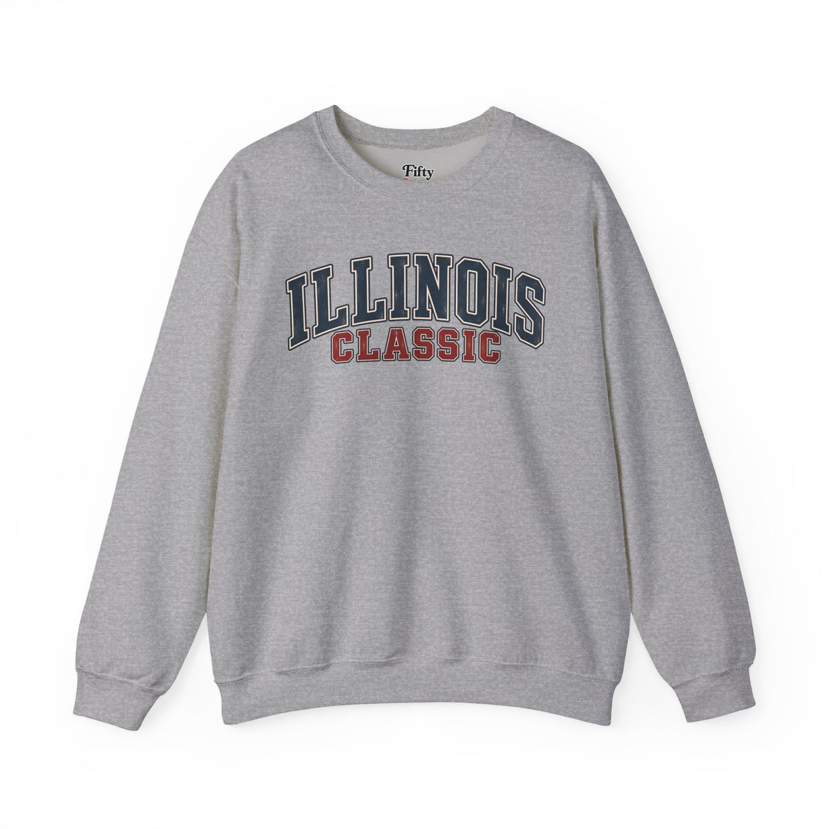 Illinois Classic Unisex Crewneck Sweatshirt State Name Graphic