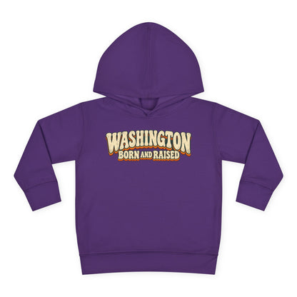Washington Born and Raised Vintage 1970s Unisex Toddler Pullover Fleece Hoodie