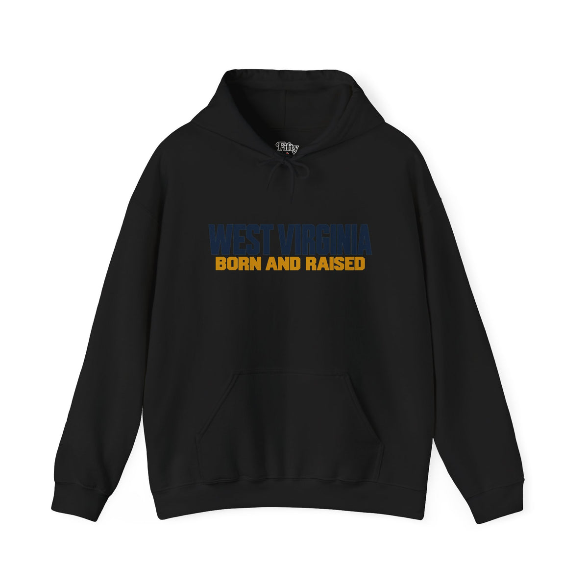 West Virginia Born and Raised Minimal Modern Unisex Hoodie Graphic