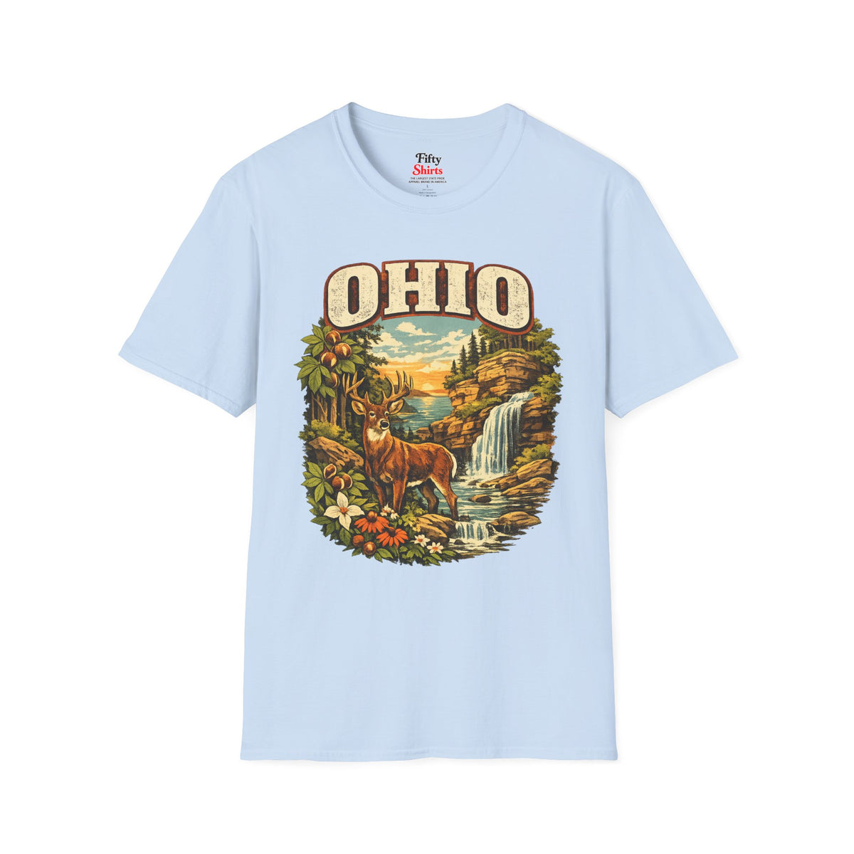 Ohio Wildlife Unisex Softstyle T Shirt State Pride Graphic Tee Collections FS03