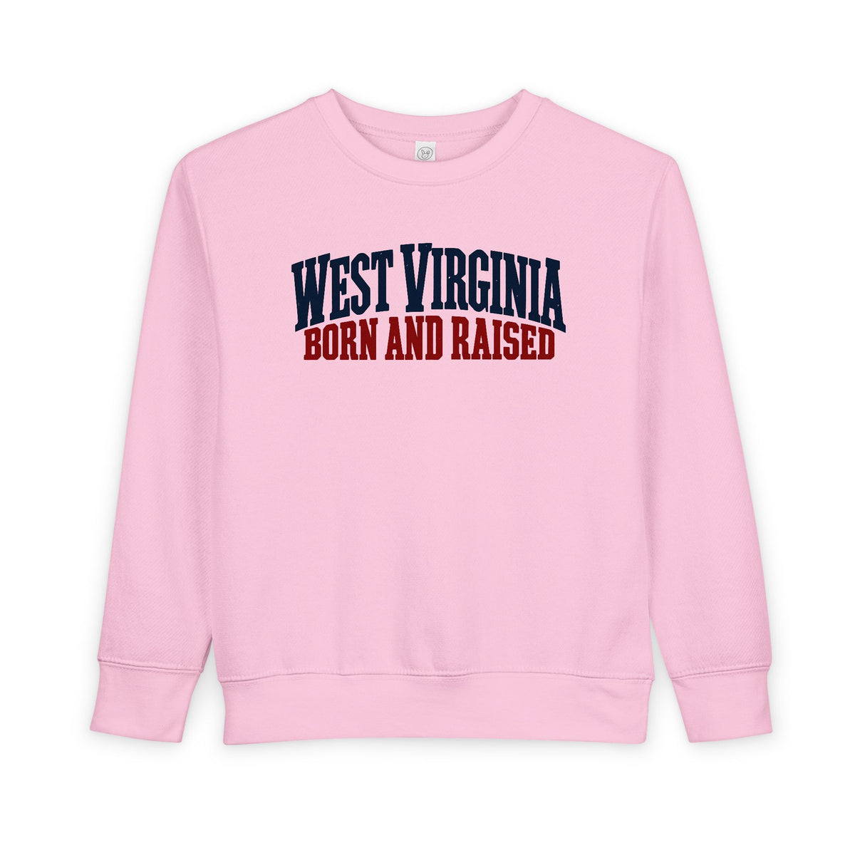 West Virginia Born and Raised Classic Americana Unisex Toddler Sweatshirt