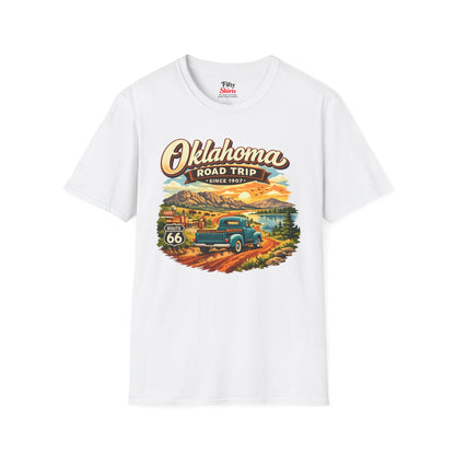 Oklahoma Road Trip Unisex Softstyle T Shirt State Pride Graphic Tee Collections FS03