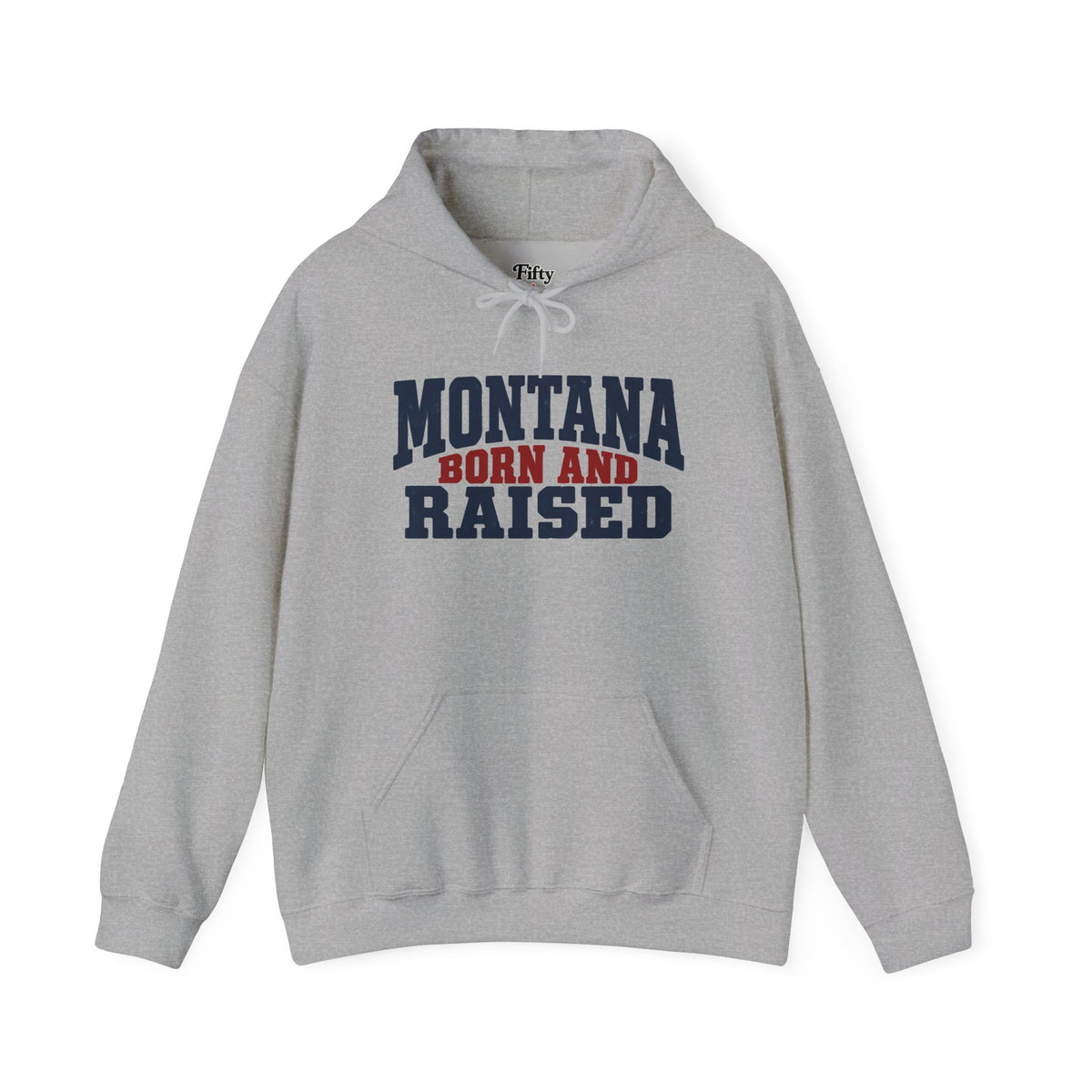 Montana Born and Raised Rustic Workwear Unisex Hoodie Graphic