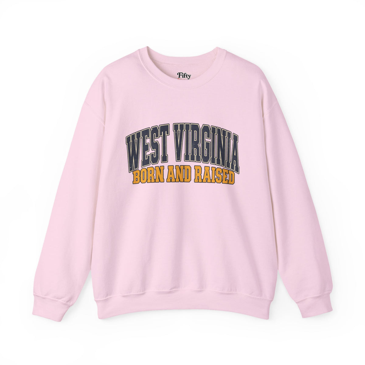West Virginia Born and Raised Vintage Americana Unisex Sweatshirt Graphic