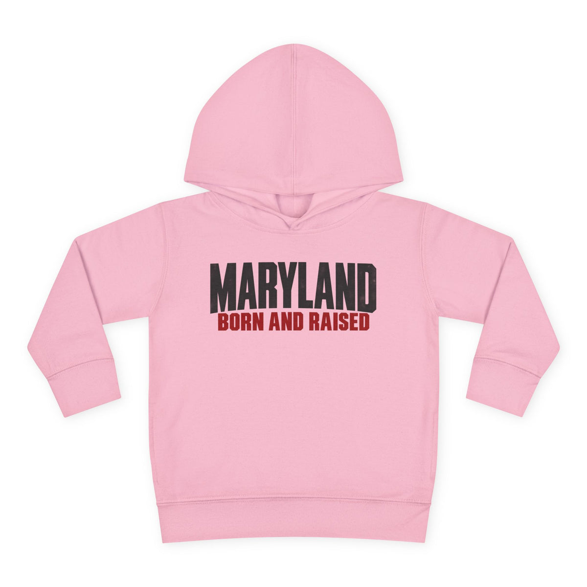 Maryland Born and Raised Modern Unisex Toddler Pullover Fleece Hoodie
