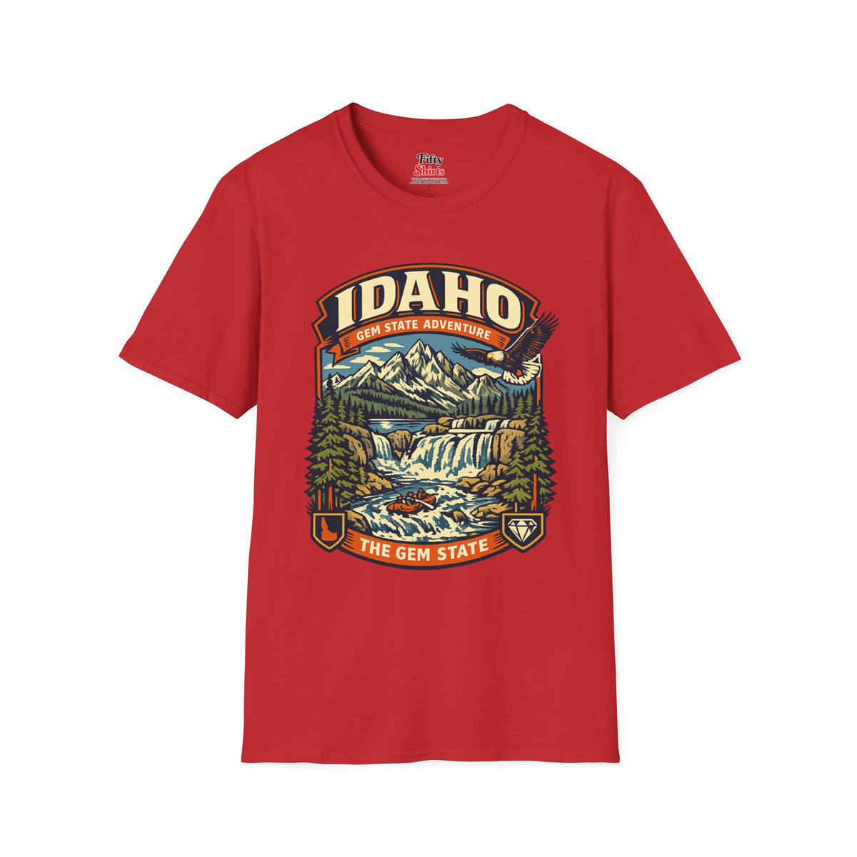 Idaho Gem State Adventure Unisex Softstyle T Shirt State Pride Graphic Tee Collections FS03