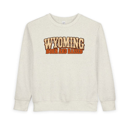 Wyoming Born and Raised Vintage 1970s Western Unisex Toddler Sweatshirt