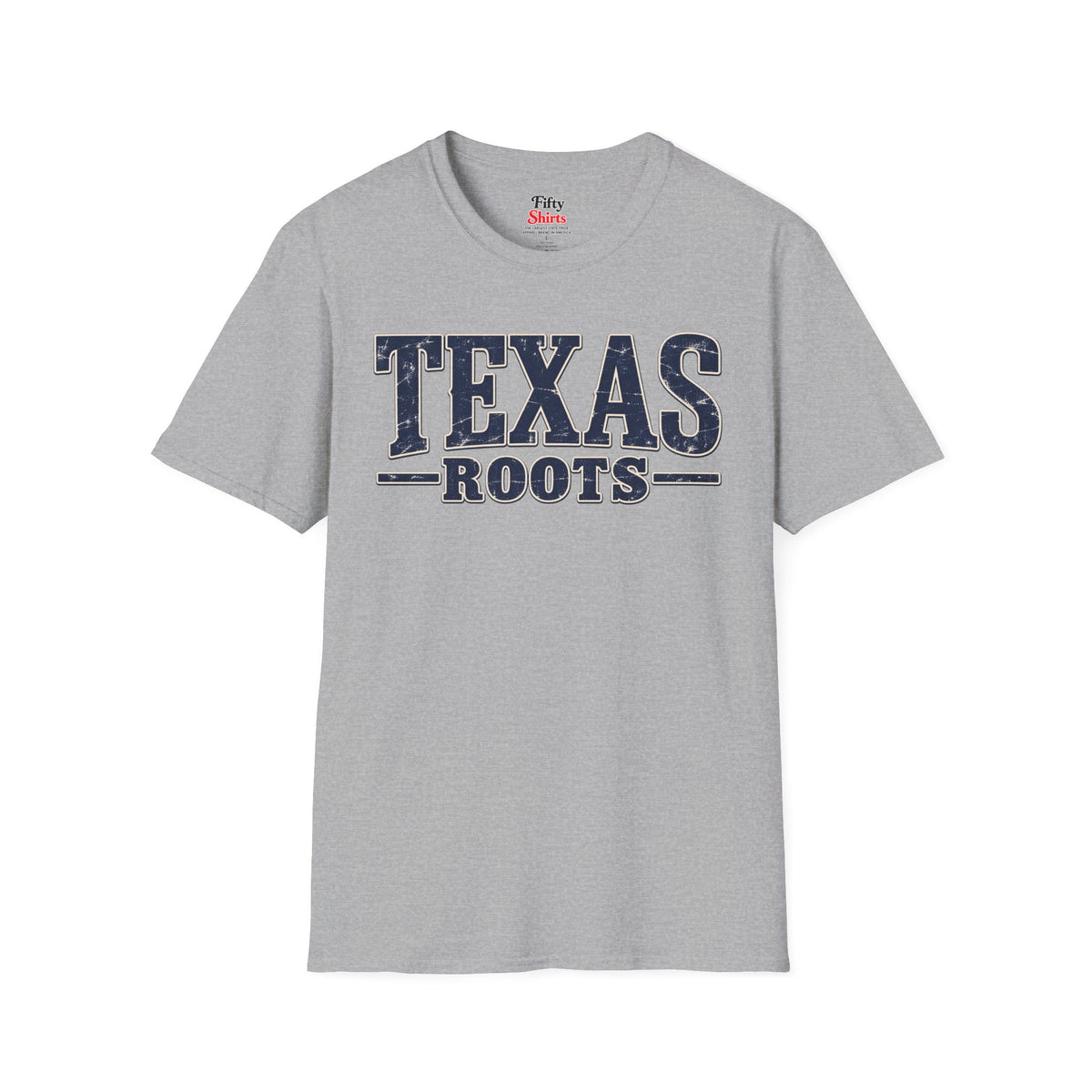 Texas Roots Unisex Softstyle T Shirt State Name Graphic Tee
