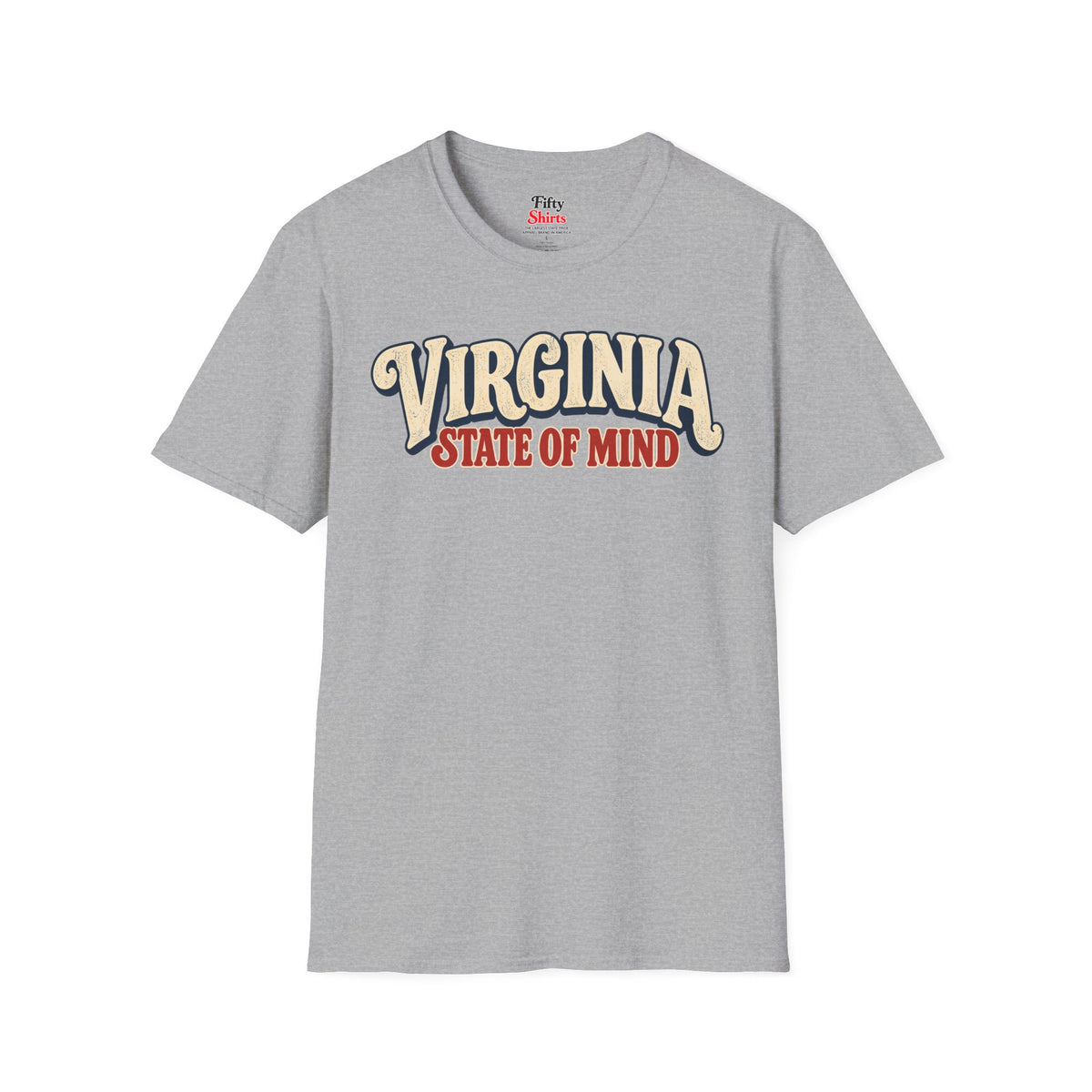 Virginia State of Mind Unisex Softstyle T Shirt State Name Graphic Tee