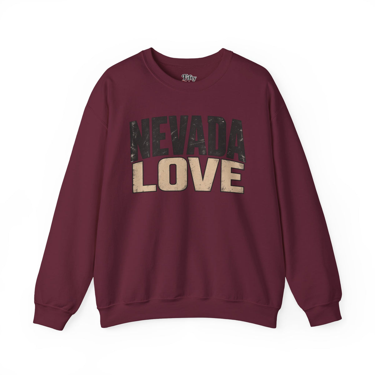 Nevada Love Unisex Crewneck Sweatshirt State Name Graphic