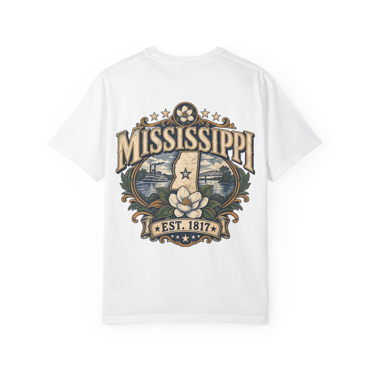 Mississippi Established 1817 Unisex Comfort Color 1717 Streetwear Graphic Tee