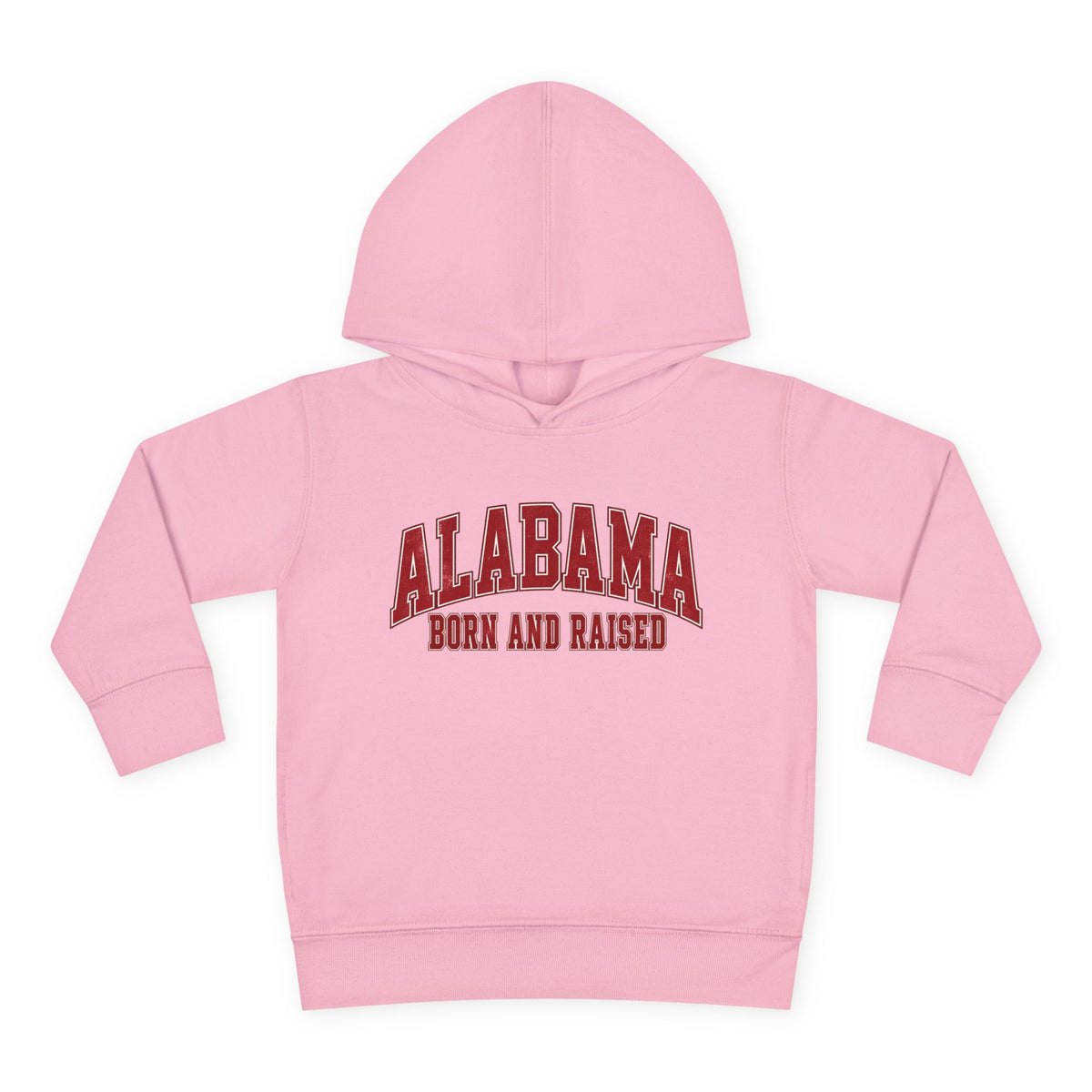 Alabama Born and Raised Collegiate Classic Unisex Toddler Pullover Fleece Hoodie