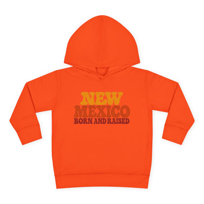 New Mexico Born and Raised 1970s Retro Unisex Toddler Pullover Fleece Hoodie