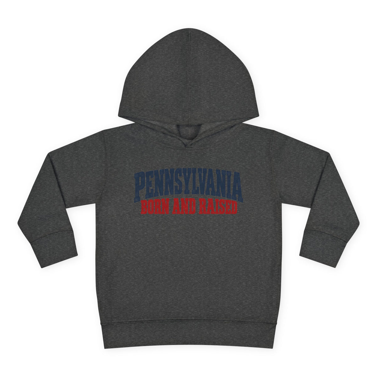 Pennsylvania Born and Raised Vintage Americana Unisex Toddler Pullover Fleece Hoodie