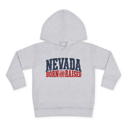 Nevada Born and Raised Rugged Western Unisex Toddler Pullover Fleece Hoodie