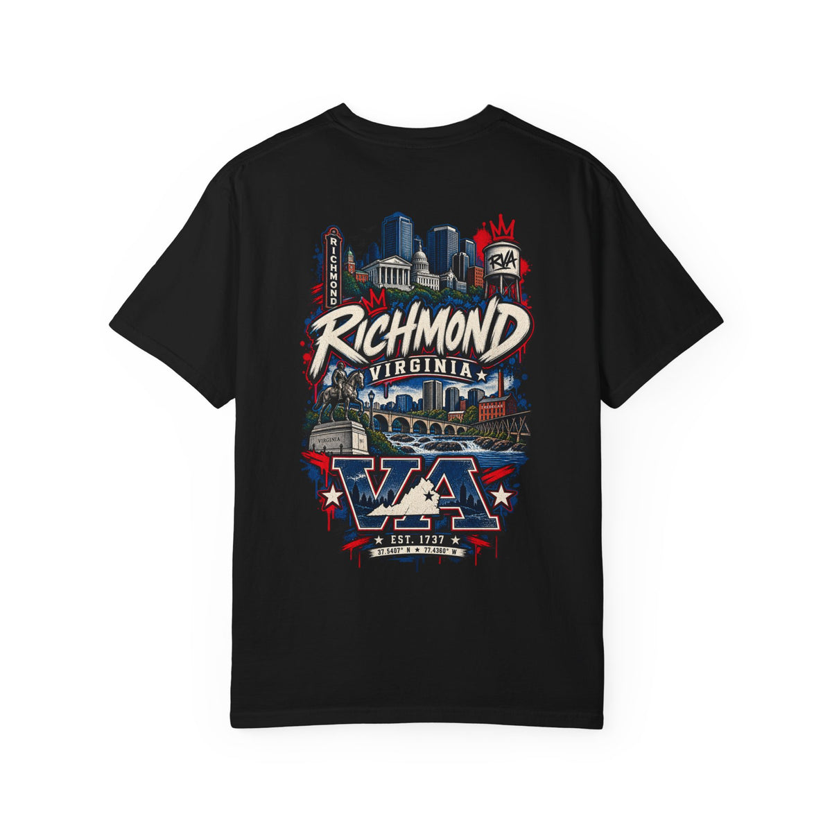 Richmond Virginia Unisex Comfort Color 1717 Streetwear Graphic Tee