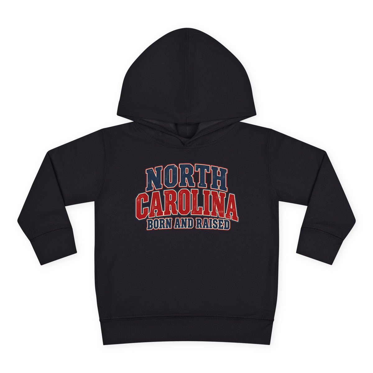North Carolina Born and Raised Vintage Americana Unisex Toddler Pullover Fleece Hoodie