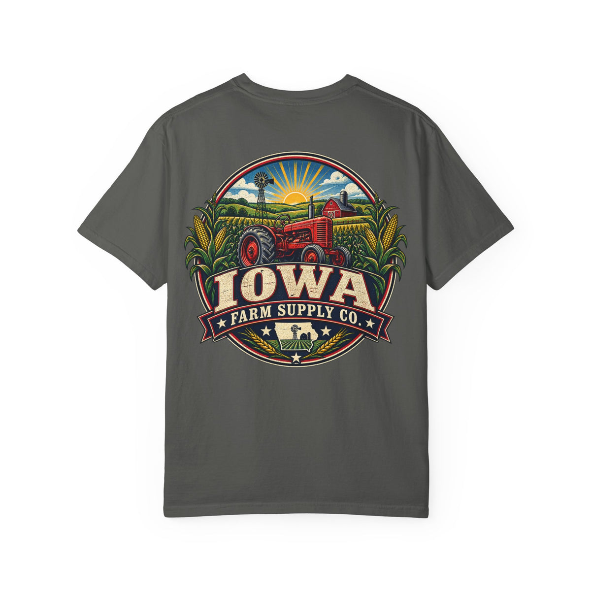 Iowa Farm Supply Co Unisex Comfort Color 1717 Streetwear Graphic Tee