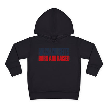 Massachusetts Born and Raised Modern Streetwear Unisex Toddler Pullover Fleece Hoodie