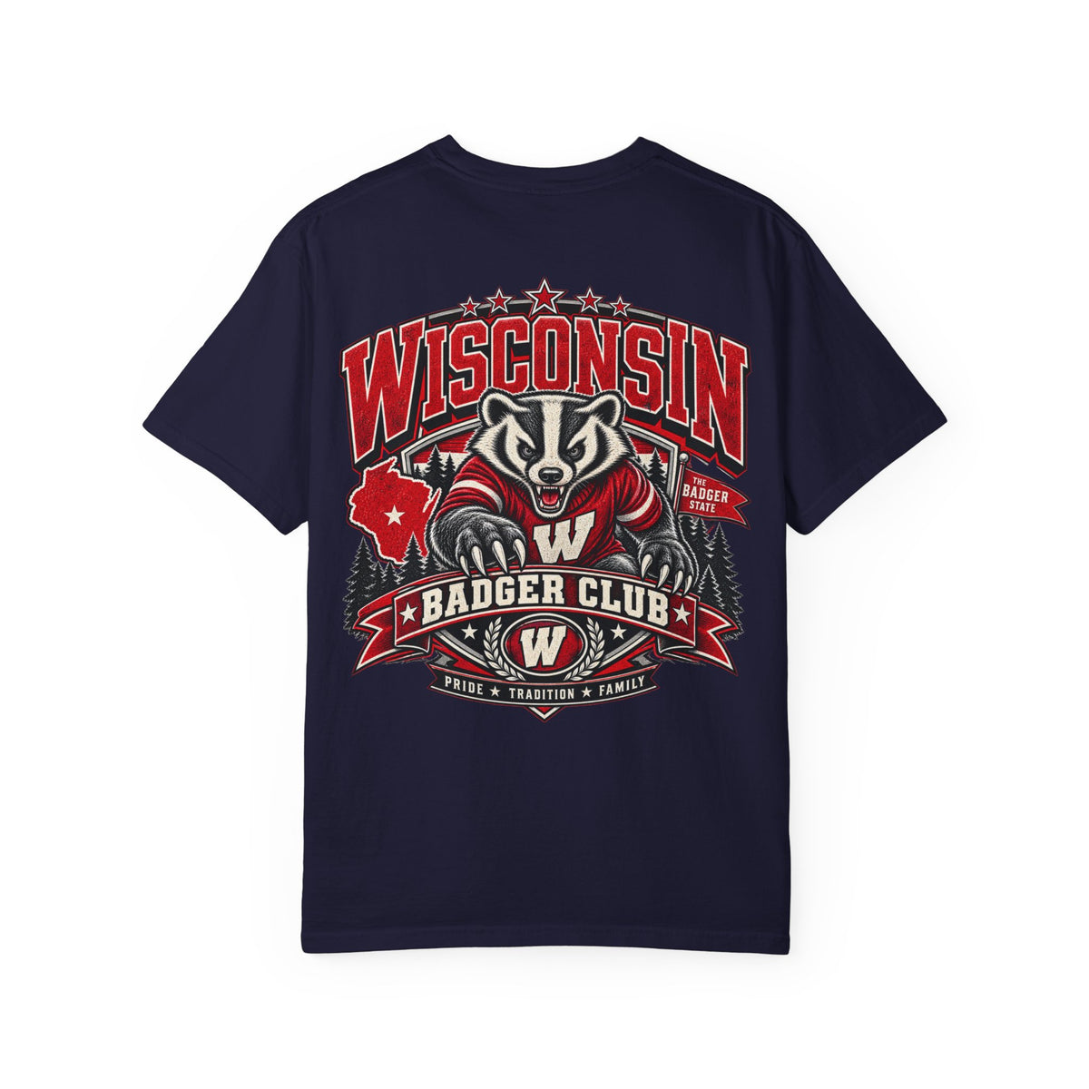 Wisconsin Badger Club Unisex Comfort Color 1717 Streetwear Graphic Tee