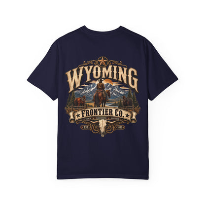 Wyoming Frontier Co. Unisex Comfort Color 1717 Streetwear Graphic Tee