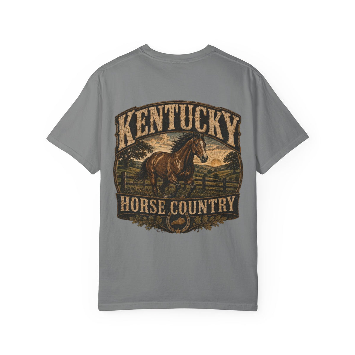 Kentucky Horse Country Unisex Comfort Color 1717 Streetwear Graphic Tee