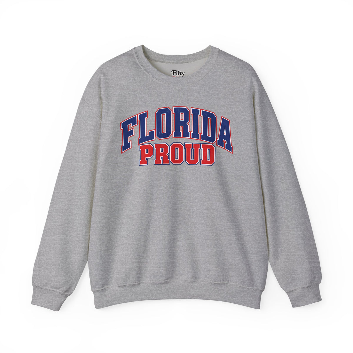 Florida Proud Unisex Crewneck Sweatshirt State Name Graphic