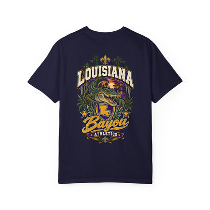 Louisiana Bayou Athletics Unisex Comfort Color 1717 Streetwear Graphic Tee