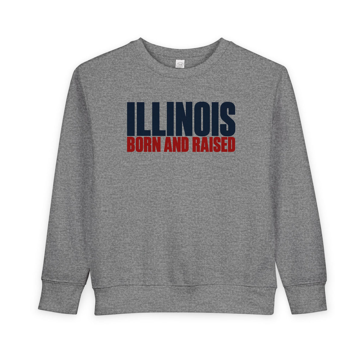 Illinois Born and Raised Modern Midwest Streetwear Unisex Toddler Sweatshirt